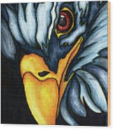 Eagle Portrait Painting, Bald Eagle Wood Print