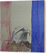 Eagle Watercolor Wood Print