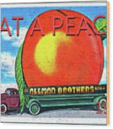Eat A Peach 1972 Abb Wood Print