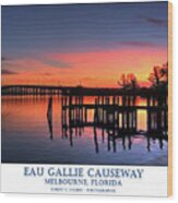 Eau Gallie Causeway Wood Print