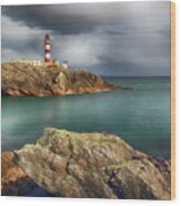 Eilean Glas Lighthouse, Western Isles. Wood Print