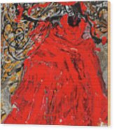 Elegance In Red Wood Print
