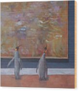 Emperors Enjoy Monet Wood Print