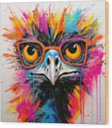 Spectacular Specs The Visionary Emu Wood Print