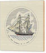 The Brig Epaminondas - 1817 Miniature Wood Print