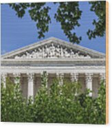 Equal Justice Under Law - The Supreme Court Building Wood Print