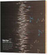 Equalizer Music Background Wood Print