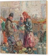 Erno Erb Lemberg  1878 To 1943 At The Market, Wood Print