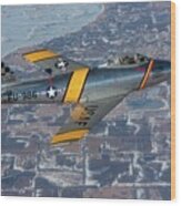 F-86 Sabre Flying 2 Wood Print