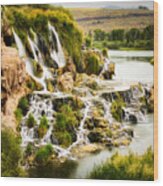 Fall Creek Falls, Idaho Wood Print