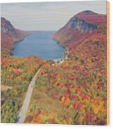 Fall Road Leads To Lake Willoughby, Vt Wood Print