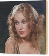 Fay Wray Painting Wood Print