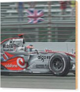 Fernando Alonso, Full Throttle At Indy, 2007 Wood Print
