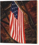 Fifteen Star Flag Wood Print
