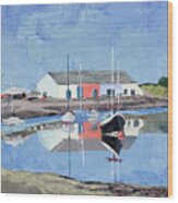 Findhorn Marina, 2015 Wood Print