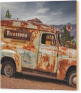 Firestone Truck Wood Print