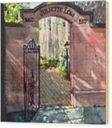 First Headquarters Gate Entrance Wood Print