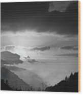 First Light, Smoky Mountains Wood Print