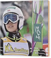 Fis Nordic World Cup - Women's Ski Jumping Hs100 Wood Print