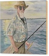 Fisherman Ken Wood Print