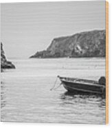 Fishing Boat In The Bay Wood Print