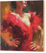 Flamenco Dancer, 17 Wood Print
