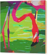 Flamingo Art Wood Print