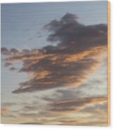 Cloud At Sunset, Like A Bird Wood Print