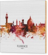 Florence Italy Skyline #15 Wood Print
