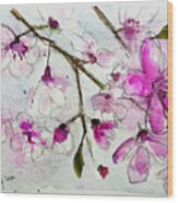 Fluffy Cherry Blossoms 4 Wood Print