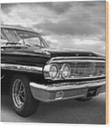 Ford Galaxie 500 1964 Front Bw Wood Print