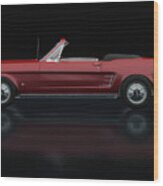 Ford Mustang Convertible Lateral View Wood Print