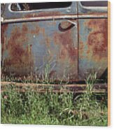 Ford V8 Truck Rusting Wood Print