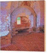 Fort Pulaski Window Wood Print