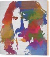 Frank Zappa Color Splash Wood Print