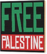 Free Palestine Wood Print