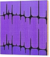 Frequency In Purples Wood Print