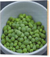 Fresh Shucked Peas Wood Print