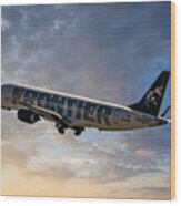 Frontier A320 Wood Print