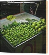 Fruit Stall Wood Print