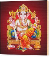Ganesha Ganesh Ganapati Wood Print