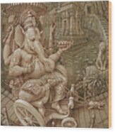 Ganesha Wood Print