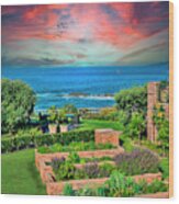 Garden By The Sea Wood Print