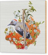 Gardenwatch Woodpecker Wood Print
