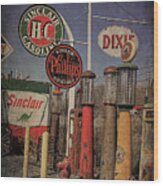 6 Vintage Gas Pumps With Signs Photograph by Nick Gray - Fine Art