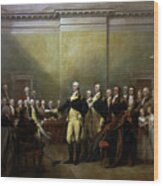 General Washington Resigning His Commission Wood Print