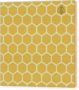 Geometric Honeycomb Wood Print