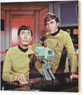 George Takei And James Doohan In Star Trek -1966-. Wood Print