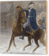 George Washington Battle-of-trenton Wood Print