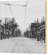 Germantown Avenue At Chestnut Hill In Winter Wood Print